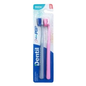 Escova Dental Dentil Color Pop Macia 2 Unidades
